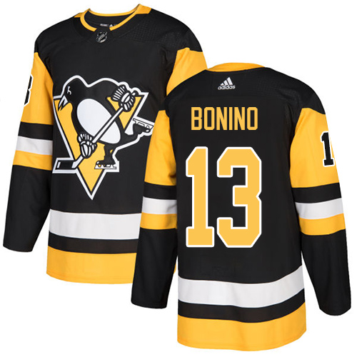 Adidas Penguins #13 Nick Bonino Black Home Authentic Stitched NHL Jersey